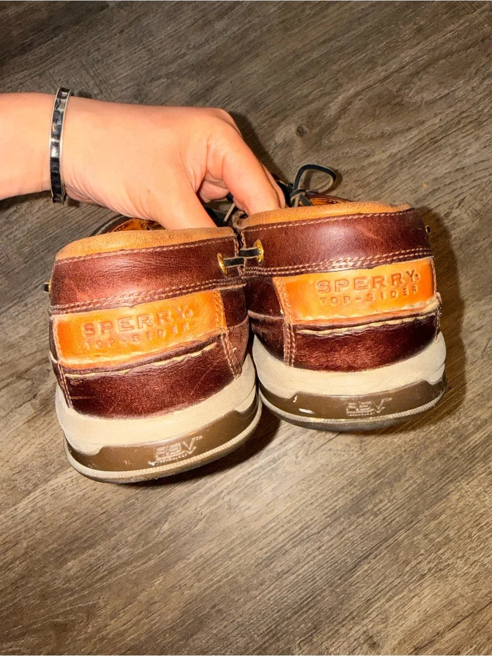 Sperry Gold Cup ASV 2-Eye Boat Shoes Men’s 11W Brown Leather Boat Shoes EUC